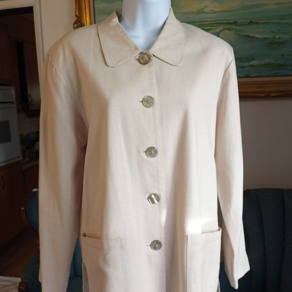 Baxter & Wells Linen Tan Size Small Fits Like Medium GUC Blazer-Item #230